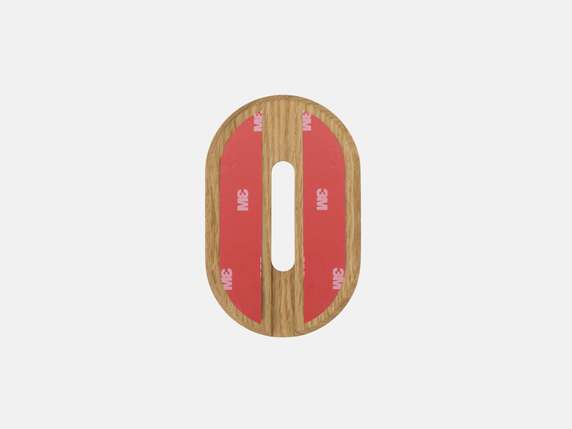 oak magsafe iphone wall mount - back | oak
